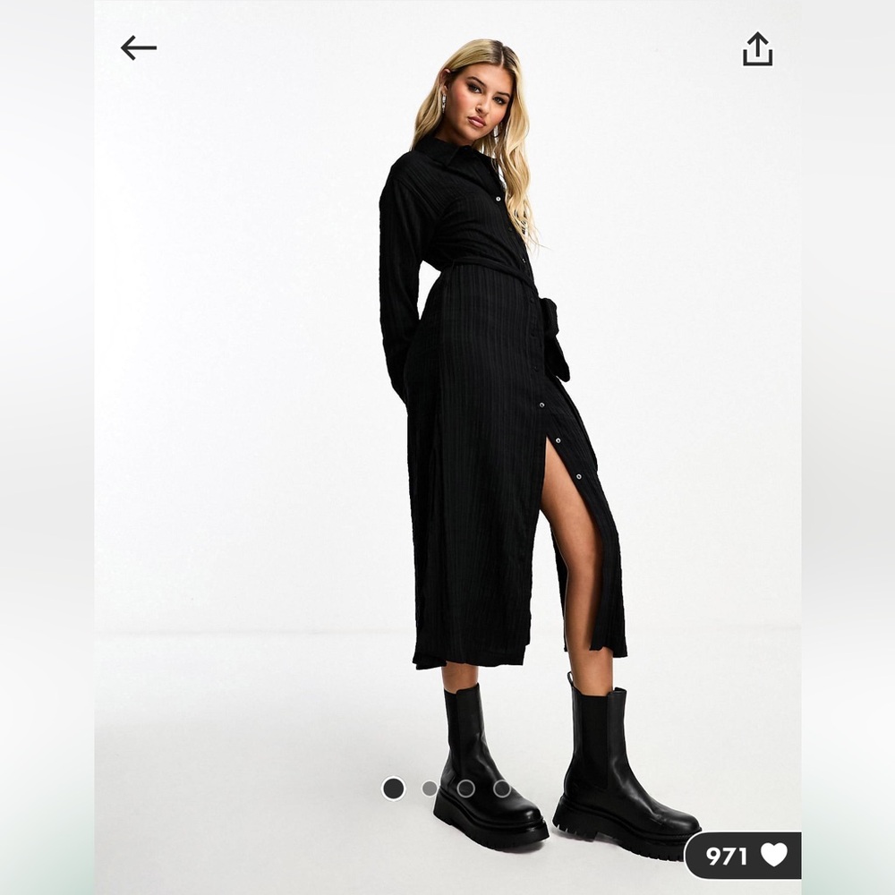 NWT Miss Selfridge textured belted shirt dress
